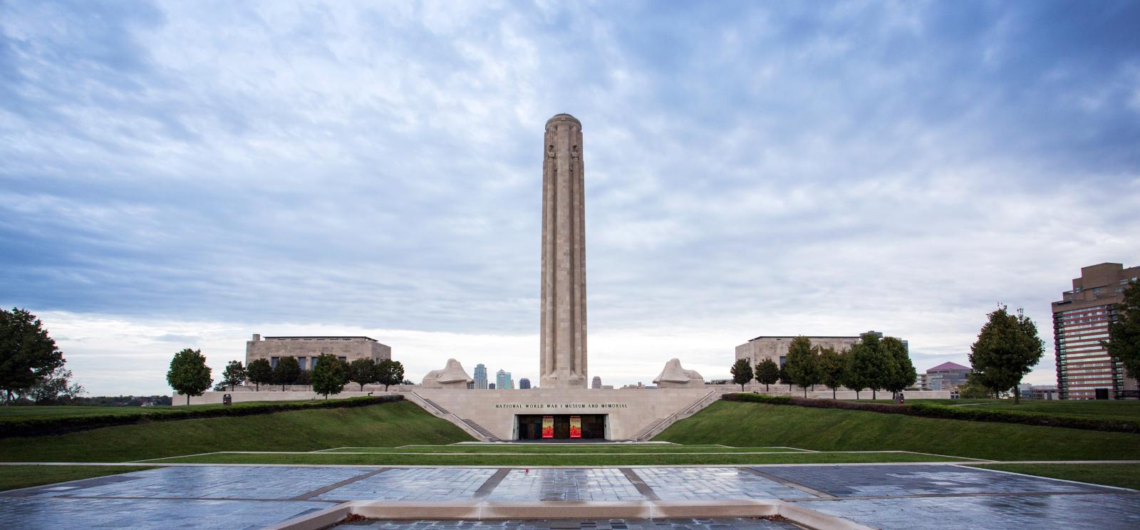 Liberty Memorial Tower viewed from the South Lawn entrance