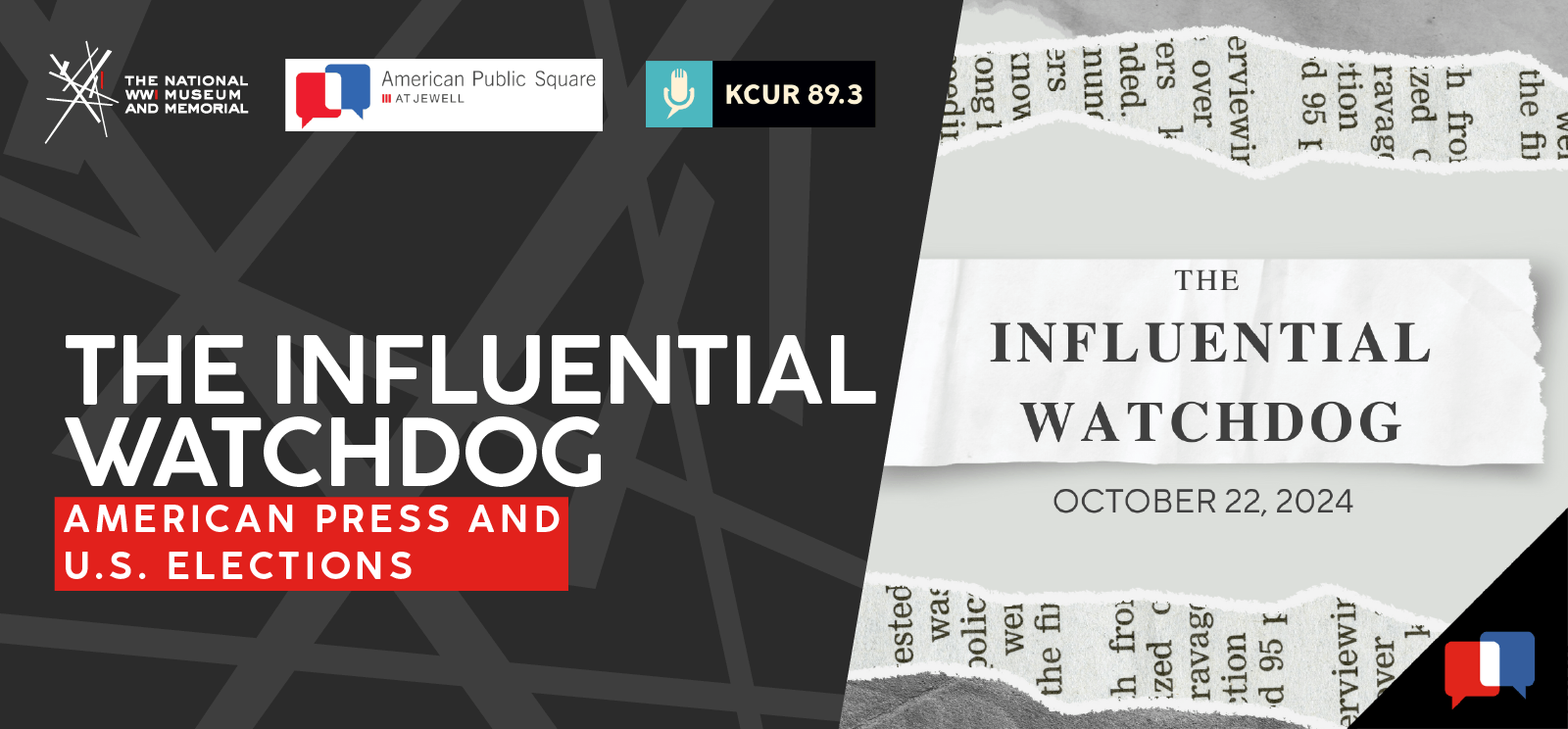 Image: Stylized newspaper graphic with "The Influential Watchdog" in classic newsprint font. 